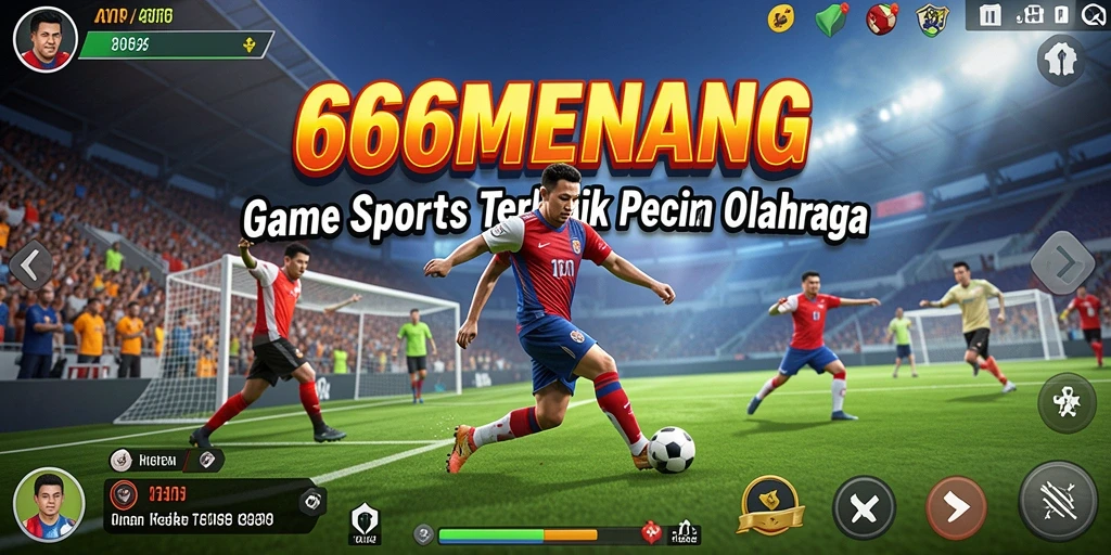 Tampilan gameplay seru dalam 666MENANG yang menunjukkan aksi olahraga.