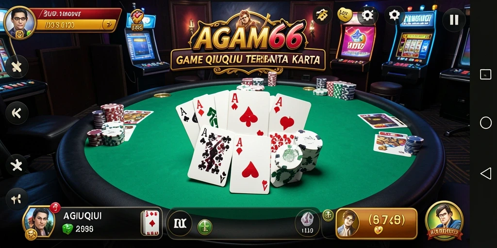 Tampilan gameplay seru dalam AGAM66 dengan antarmuka QiuQiu yang menarik.
