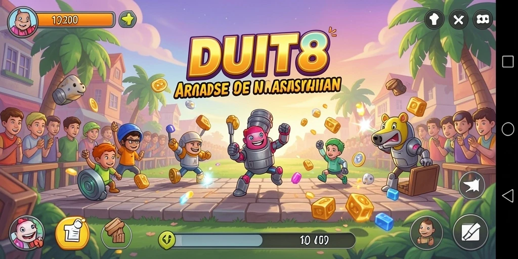 Tangkapan layar gameplay menarik dari DUIT8 yang menggambarkan keseruan permainan.