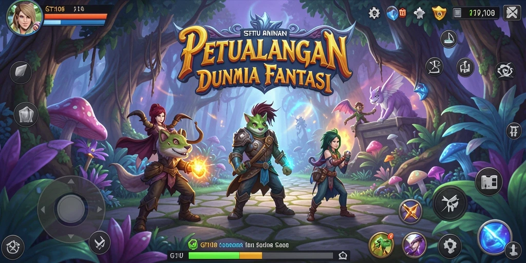Screenshot gameplay GT108 menampilkan aksi petualangan yang mendebarkan.
