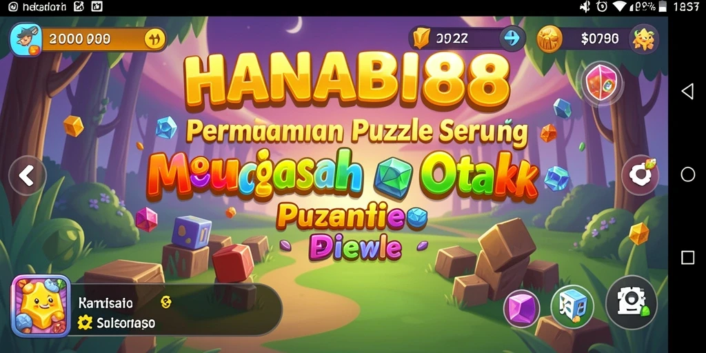 Screenshot utama HANABI88 menampilkan gameplay Puzzle yang memikat dan penuh warna.