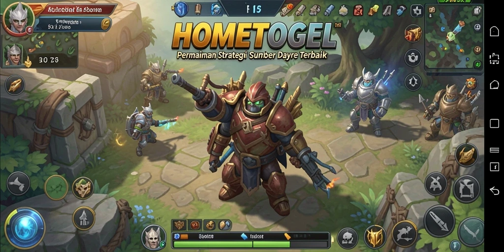 Tampilan gameplay HOMETOGEL yang menantang dan strategis.