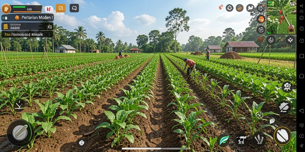 Screenshot gameplay LK21 saat menanam dan merawat tanaman.