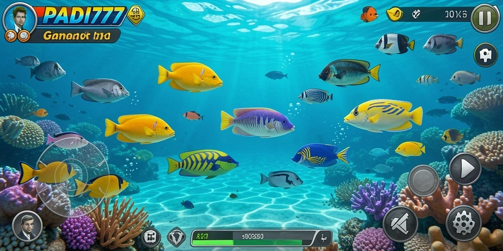 Screenshot PADI777 menampilkan aksi seru di dunia Tembak Ikan.