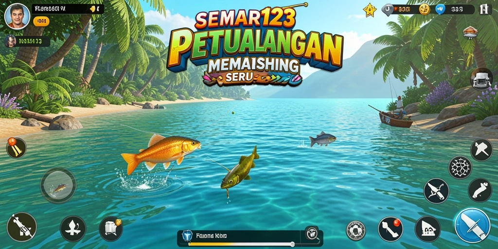 Tangkapan ikan yang menakjubkan di SEMAR123 selama gameplay.