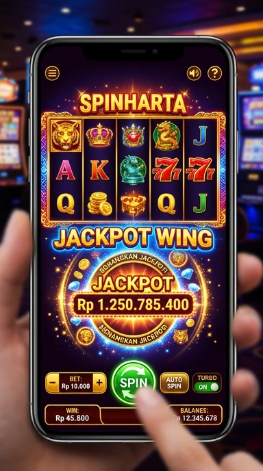 Tampilan utama spinharta yang menarik dan informatif.